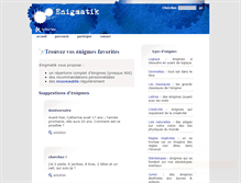 Tablet Screenshot of enigmatik.epikurieu.com